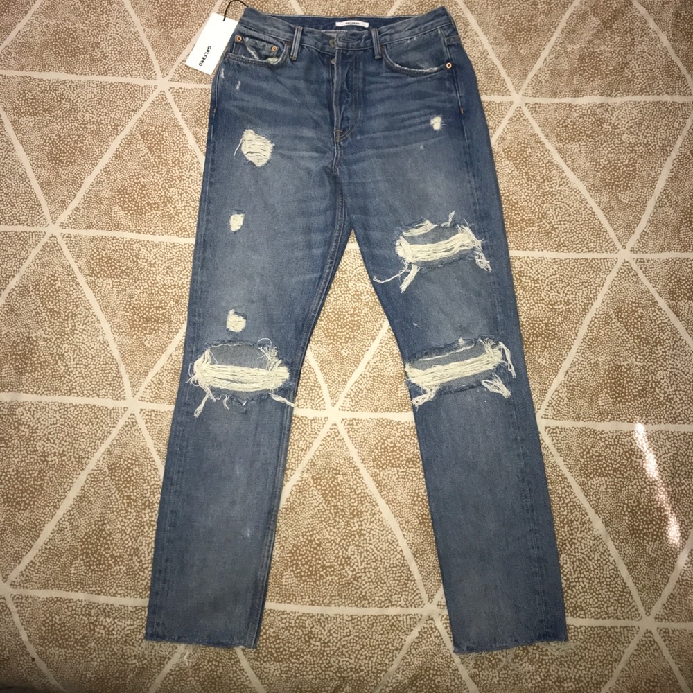 GRLFRND Karolina Bum Rip Jeans